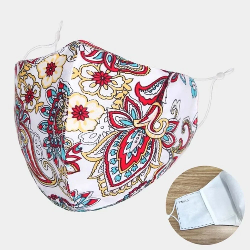 Floral print mask